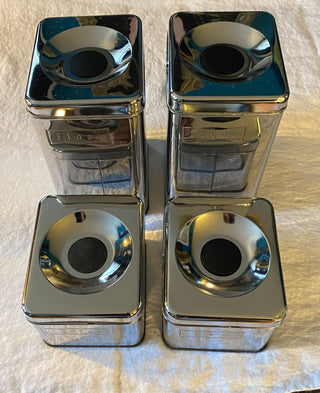 Vintage MCM Stainless steel canisters (set of 4) AS IS