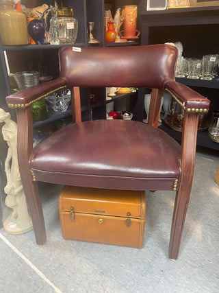 Vintage Studded Leather Chair