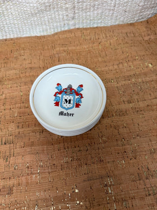 Maher Family Coat of Arms coaster set of 4