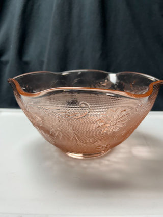 Ruffled Pink Serving Bowl