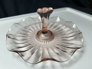 Pink Candy/Nut dish w/handle