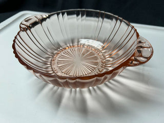 Pink handled line-design bowl-med.