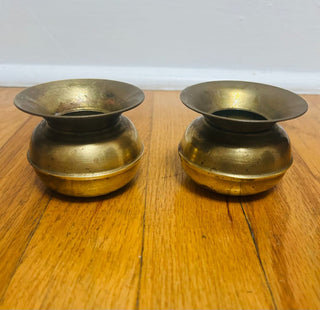 Petite Vintage Brass Planter (set of 2)