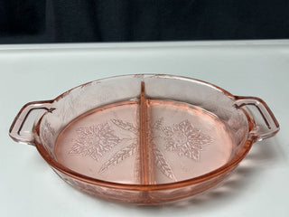 Pink Relish Tray Poinsettia Design