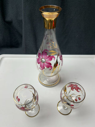 Purple and Gold Decanter Set