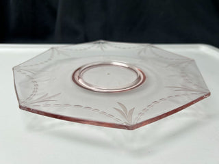 Pink-Ribbon floral design med. plate