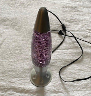 1990s rocket glitter lava lamp