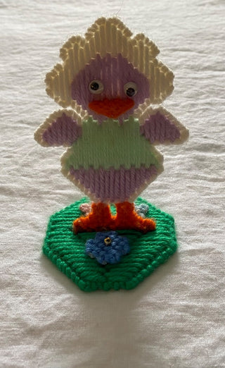 Vintage handmade yarn chick