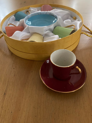 Classic Coffee/Expresso, Tea Demitasse Cups and Saucers (Set of 6)