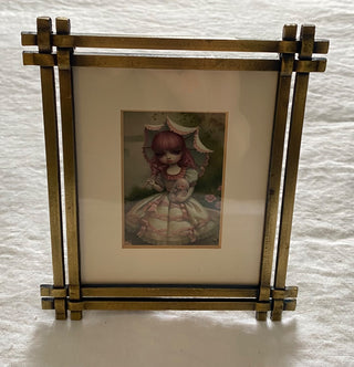 Vintage brass picture frame for 2x3” picture