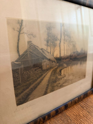 Signed Marcel Augis Landscape Etching