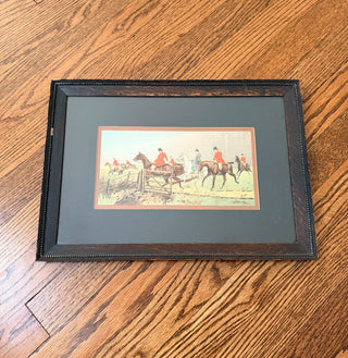 Antique George Wright English Fox Hunting Scene Reproduction Print