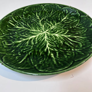 Vtg Majolica Cabbage Platter Italy