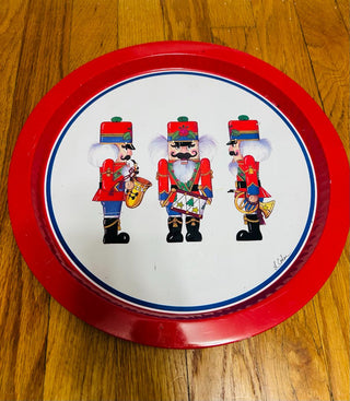 Vintage Nutcracker Round Tray