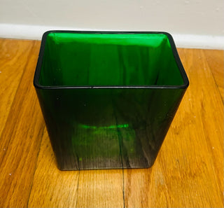 Vintage Napco Emerald Green Rectangle Vase