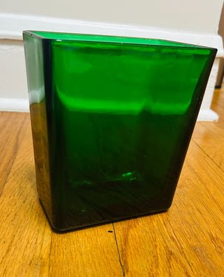 Vintage Napco Emerald Green Rectangle Vase