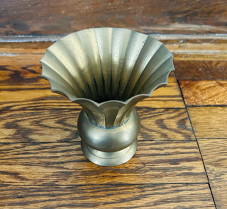Vintage Brass Trumpet Vase