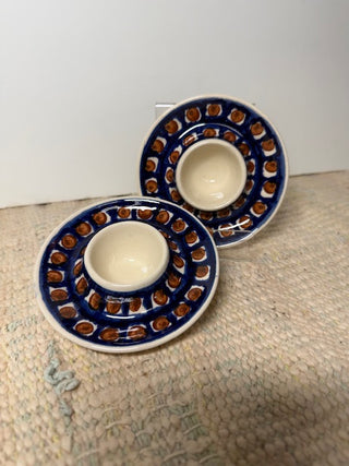 Polish Made Pottery Egg Cups - 2 in set