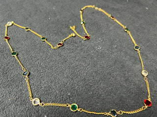 1928 Jewel Tone Glass Necklace