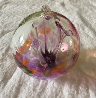 Vintage hand blown art glass orb