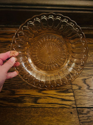 Vintage Pink Depression Glass Bowl
