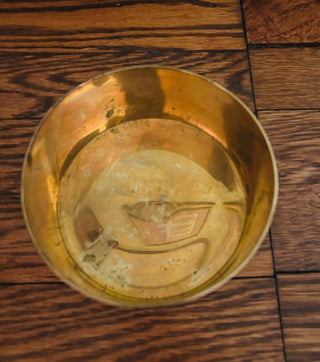 Vintage Christmas Brass Wine Bottle Holder