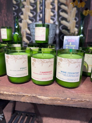 Cabernet Scented Candle in Wine Bottle - 8 oz