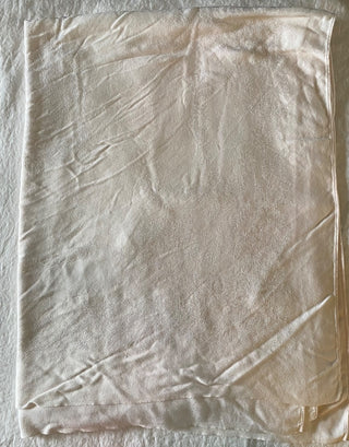 Vintage blush pink cotton table cloth 52x76”