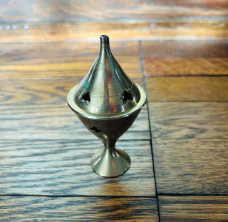 Vintage Brass Incense Holder with Lid