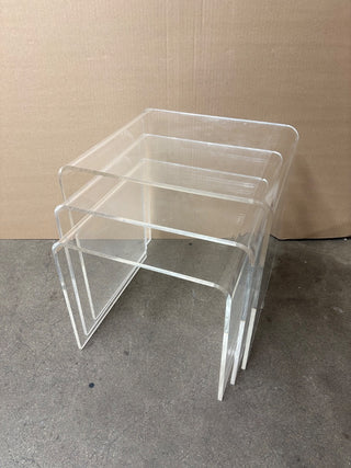 Set (3) Lucite Waterfall Nesting Tables