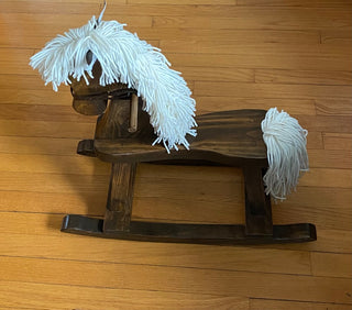 Vintage wooden rocking horse