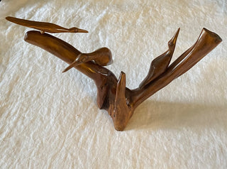 Vintage driftwood folk art birds sculpture