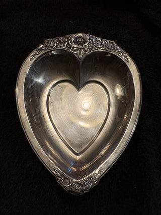 Vintage Laurel Mist S.P. Heart Shaped Dish by International Silver Co