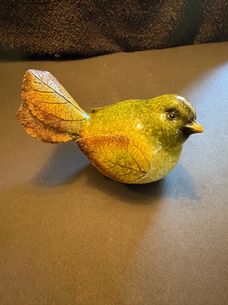 Green & Brown Bird Figurine