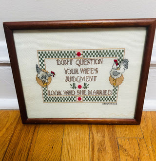 Vintage Hand Stitched Needlepoint