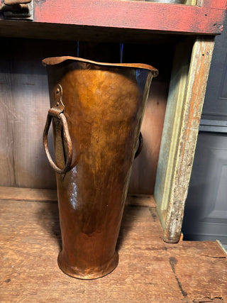 Utah Arts and Crafts Hand Hammered Copper Vase