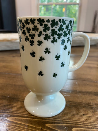 Vtg Shamrock Pedestal Mug