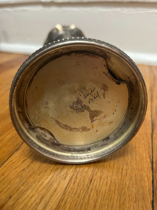 Vintage Silver Plate Trumpet Vase