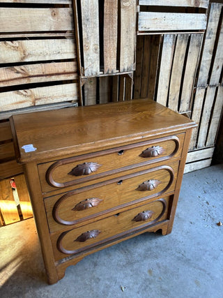 1800's Three Drawer Walnut Dresser