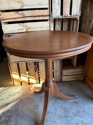 Wood Round Side Table