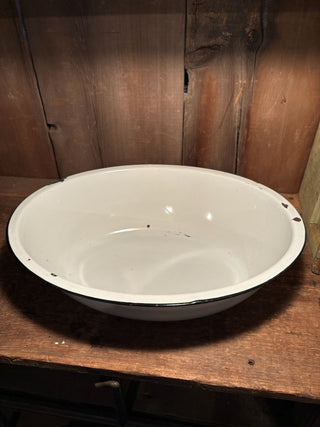 Oval White Enamel Wash Basin