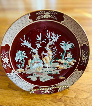 Vintage Porcelain Plate - Chopsticks Pattern