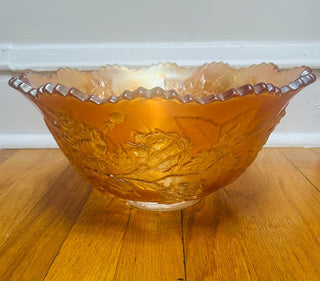 Large Carnival Glass Marigold Bowl