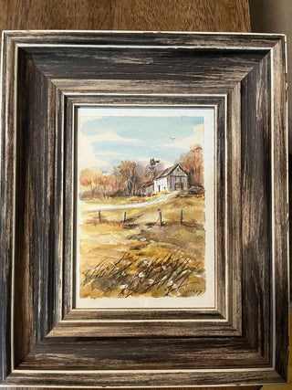 Richard Collopy Barn Print in Word Frame