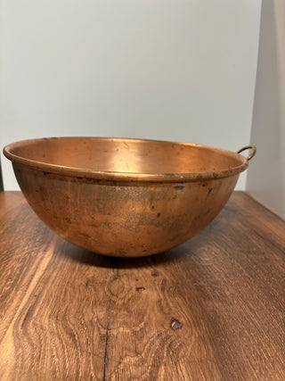 Vintage Large Copper Mixing Bowl