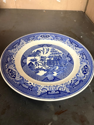 Blue & White 10” Willow Ware plate by Royal China