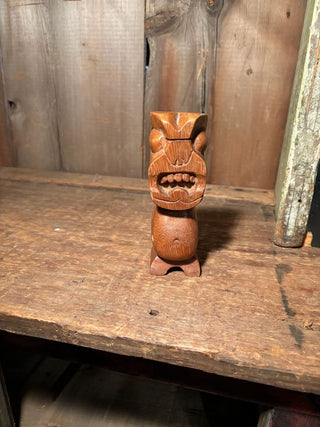 Hand Carved Philippines Monkey Pod Wood Totem