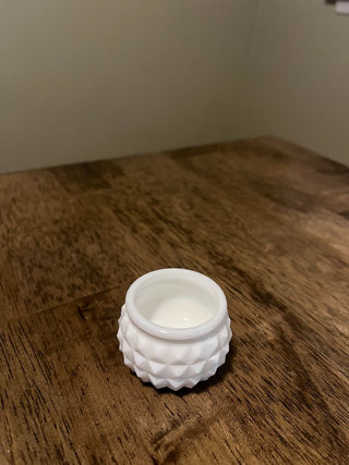 Vintage Milk Glass Salt Pot