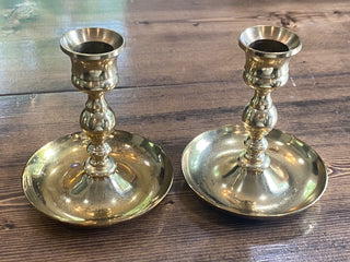 2pc Brass Candlestick Holders