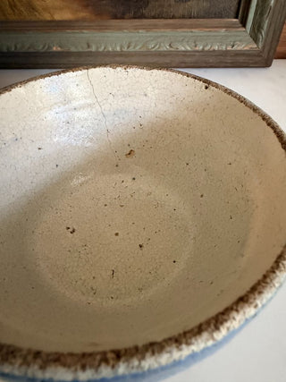 Set of 2 Antique Blue Salt-Glazed Wedding Ring Bowls